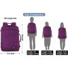imageMATEIN Purple Travel Backpack Large Capacity Carry on Backpack with Detachable Shoulder Straps Water Resistant Personal Item Bag for Traveler Traveling Essential for WomenPurple