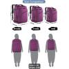 imageMATEIN Purple Travel Backpack Large Capacity Carry on Backpack with Detachable Shoulder Straps Water Resistant Personal Item Bag for Traveler Traveling Essential for WomenPurple