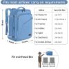 imageMATEIN Purple Travel Backpack Large Capacity Carry on Backpack with Detachable Shoulder Straps Water Resistant Personal Item Bag for Traveler Traveling Essential for WomenLight Blue