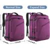 imageMATEIN Purple Travel Backpack Large Capacity Carry on Backpack with Detachable Shoulder Straps Water Resistant Personal Item Bag for Traveler Traveling Essential for WomenPurple