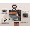 imageMATEIN Travel Garment Bag for Hanging Clothes Large Suit Travel Bag with Pockets ampamp Shoulder Strap for Business Trip Professional Wrinkle Resistant Foldable Suit Storage Carrier Luggage KhakiBlack Stripe
