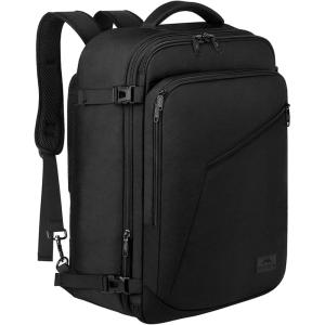 imageMATEIN Purple Travel Backpack Large Capacity Carry on Backpack with Detachable Shoulder Straps Water Resistant Personal Item Bag for Traveler Traveling Essential for WomenBlack