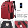 imageMATEIN Travel Laptop Backpack Slim Sturdy College Laptops Backpack with USB Charging Port Business Anti Theft Water Resistant Computer Bag Gift for Men ampamp Women Fits 156 Inch NotebookDeep Red