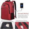 imageMATEIN Travel Laptop Backpack Slim Sturdy College Laptops Backpack with USB Charging Port Business Anti Theft Water Resistant Computer Bag Gift for Men ampamp Women Fits 156 Inch NotebookRed