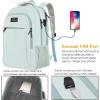 imageMATEIN Travel Laptop Backpack Slim Sturdy College Laptops Backpack with USB Charging Port Business Anti Theft Water Resistant Computer Bag Gift for Men ampamp Women Fits 156 Inch NotebookLight Blue