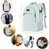 imageMATEIN Travel Laptop Backpack Slim Sturdy College Laptops Backpack with USB Charging Port Business Anti Theft Water Resistant Computer Bag Gift for Men ampamp Women Fits 156 Inch NotebookLight Blue