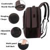 imageMATEIN Travel Laptop Backpack Slim Sturdy College Laptops Backpack with USB Charging Port Business Anti Theft Water Resistant Computer Bag Gift for Men ampamp Women Fits 156 Inch NotebookTawny Brown