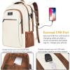 imageMATEIN Travel Laptop Backpack Slim Sturdy College Laptops Backpack with USB Charging Port Business Anti Theft Water Resistant Computer Bag Gift for Men ampamp Women Fits 156 Inch NotebookBeige Brown
