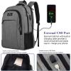imageMATEIN Travel Laptop Backpack Slim Sturdy College Laptops Backpack with USB Charging Port Business Anti Theft Water Resistant Computer Bag Gift for Men ampamp Women Fits 156 Inch NotebookGrey