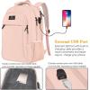 imageMATEIN Travel Laptop Backpack Slim Sturdy College Laptops Backpack with USB Charging Port Business Anti Theft Water Resistant Computer Bag Gift for Men ampamp Women Fits 156 Inch NotebookPink