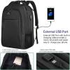 imageMATEIN Travel Laptop Backpack Slim Sturdy College Laptops Backpack with USB Charging Port Business Anti Theft Water Resistant Computer Bag Gift for Men ampamp Women Fits 156 Inch NotebookDeep Black