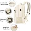 imageMATEIN Travel Laptop Backpack Slim Sturdy College Laptops Backpack with USB Charging Port Business Anti Theft Water Resistant Computer Bag Gift for Men ampamp Women Fits 156 Inch NotebookBeige