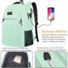 imageMATEIN Travel Laptop Backpack Slim Sturdy College Laptops Backpack with USB Charging Port Business Anti Theft Water Resistant Computer Bag Gift for Men ampamp Women Fits 156 Inch NotebookMint Green