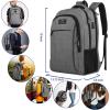 imageMATEIN Travel Laptop Backpack Slim Sturdy College Laptops Backpack with USB Charging Port Business Anti Theft Water Resistant Computer Bag Gift for Men ampamp Women Fits 156 Inch NotebookLight Gray