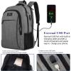 imageMATEIN Travel Laptop Backpack Slim Sturdy College Laptops Backpack with USB Charging Port Business Anti Theft Water Resistant Computer Bag Gift for Men ampamp Women Fits 156 Inch NotebookLight Gray