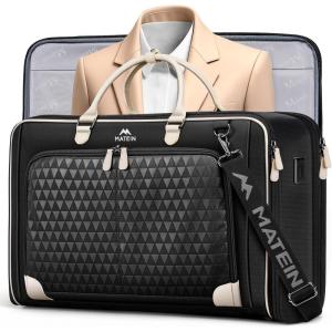 imageMATEIN Carry On Garment Bags for Airplanes Travel Garment Bags for Women Up to 5 Suits with Aroma Pads ampamp USB Port Convertible Wrinkle Free Hanging Suit Carrier with Shoe Compartment Fit 156quot Laptop