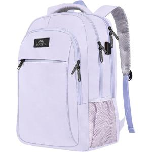 imageMATEIN Travel Laptop Backpack Slim Sturdy College Laptops Backpack with USB Charging Port Business Anti Theft Water Resistant Computer Bag Gift for Men ampamp Women Fits 156 Inch NotebookLavender Purple