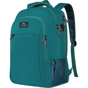 imageMATEIN Travel Laptop Backpack Slim Sturdy College Laptops Backpack with USB Charging Port Business Anti Theft Water Resistant Computer Bag Gift for Men ampamp Women Fits 156 Inch NotebookPeacock Blue