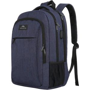 imageMATEIN Travel Laptop Backpack Slim Sturdy College Laptops Backpack with USB Charging Port Business Anti Theft Water Resistant Computer Bag Gift for Men ampamp Women Fits 156 Inch NotebookBlue