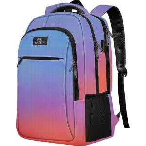 imageMATEIN Travel Laptop Backpack Slim Sturdy College Laptops Backpack with USB Charging Port Business Anti Theft Water Resistant Computer Bag Gift for Men ampamp Women Fits 156 Inch NotebookTiedye