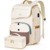 imageMATEIN Professional Womens Backpack for Work 156 Inch Backpack for Women Work with Makeup Organizer Pocket ampamp Lunch Box Water Resistant TSA Business Laptop Bag with USBAC Port for Office Commute