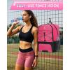 imageMATEIN Girls Soccer Bag Water Resistant Youth Soccer Bag with Fence Hook Lightweight Girls Basketball Ball Backpack with Ball ampamp Shoes Compartment 156 Inch Sports Equipment Laptop Backpack BlackPink