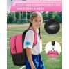 imageMATEIN Girls Soccer Bag Water Resistant Youth Soccer Bag with Fence Hook Lightweight Girls Basketball Ball Backpack with Ball ampamp Shoes Compartment 156 Inch Sports Equipment Laptop Backpack BlackPink