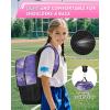 imageMATEIN Girls Soccer Bag Water Resistant Youth Soccer Bag with Fence Hook Lightweight Girls Basketball Ball Backpack with Ball ampamp Shoes Compartment 156 Inch Sports Equipment Laptop Backpack BlackGalaxy Purple