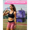 imageMATEIN Girls Soccer Bag Water Resistant Youth Soccer Bag with Fence Hook Lightweight Girls Basketball Ball Backpack with Ball ampamp Shoes Compartment 156 Inch Sports Equipment Laptop Backpack BlackGalaxy Purple