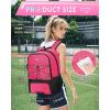 imageMATEIN Girls Soccer Bag Water Resistant Youth Soccer Bag with Fence Hook Lightweight Girls Basketball Ball Backpack with Ball ampamp Shoes Compartment 156 Inch Sports Equipment Laptop Backpack BlackPink