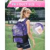 imageMATEIN Girls Soccer Bag Water Resistant Youth Soccer Bag with Fence Hook Lightweight Girls Basketball Ball Backpack with Ball ampamp Shoes Compartment 156 Inch Sports Equipment Laptop Backpack BlackGalaxy Purple