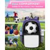 imageMATEIN Girls Soccer Bag Water Resistant Youth Soccer Bag with Fence Hook Lightweight Girls Basketball Ball Backpack with Ball ampamp Shoes Compartment 156 Inch Sports Equipment Laptop Backpack BlackGalaxy Purple