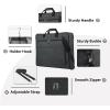 imageMATEIN Suit Garment Bag for Travel Large Garment Bags for Hanging Clothes Travel Foldable Suit Carrier with Shoulder Strap For Business Premium 2 in 1 Hanging Suitcase Luggage Black BrownDark Grey