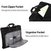 imageMATEIN Suit Garment Bag for Travel Large Garment Bags for Hanging Clothes Travel Foldable Suit Carrier with Shoulder Strap For Business Premium 2 in 1 Hanging Suitcase Luggage Black BrownBlack Brown