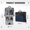 imageMATEIN Suit Garment Bag for Travel Large Garment Bags for Hanging Clothes Travel Foldable Suit Carrier with Shoulder Strap For Business Premium 2 in 1 Hanging Suitcase Luggage Black BrownBlue
