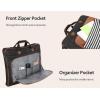 imageMATEIN Suit Garment Bag for Travel Large Garment Bags for Hanging Clothes Travel Foldable Suit Carrier with Shoulder Strap For Business Premium 2 in 1 Hanging Suitcase Luggage Black BrownBlack Stripe