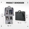 imageMATEIN Suit Garment Bag for Travel Large Garment Bags for Hanging Clothes Travel Foldable Suit Carrier with Shoulder Strap For Business Premium 2 in 1 Hanging Suitcase Luggage Black BrownDark Grey