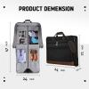 imageMATEIN Suit Garment Bag for Travel Large Garment Bags for Hanging Clothes Travel Foldable Suit Carrier with Shoulder Strap For Business Premium 2 in 1 Hanging Suitcase Luggage Black BrownBlack Brown