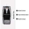 imageMATEIN Suit Garment Bag for Travel Large Garment Bags for Hanging Clothes Travel Foldable Suit Carrier with Shoulder Strap For Business Premium 2 in 1 Hanging Suitcase Luggage Black BrownDark Grey