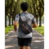 imageMATEIN EDC Crossbody Sling Bags for Men Expandable Tech Crossbody Pouch AntiTheft Chest Bag with 3Point Strap Lightweight Waterresistant Mens Fanny Pack for Daily Commuting Hiking Black