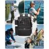 imageMATEIN Fishing Backpack with 4 Tackle Boxes Fishing Bag with Rod Holder ampamp Safety Compass ampamp Cooler Gifts for FishermenBlack