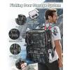 imageMATEIN Fishing Backpack with 4 Tackle Boxes Fishing Bag with Rod Holder ampamp Safety Compass ampamp Cooler Gifts for FishermenCamouflage