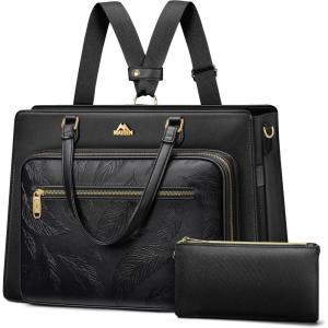 imageMATEIN Convertible Briefcase Backpack for Teacher with USB C Port 3 in 1 Purse Women Tote Bag Fits 156quot Laptop Waterproof Leather Backpack Tote Womens Laptop Tote Bag for Work College 2 pcs set