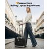 imageMATEIN Personal Item Rolling Briefcase with Large Wheels Airline Approved Rolling Laptop Bag Women Men Roller Computer Bag 173 Inch 18x14x8 Anti Theft Underseat Carry On Luggage for Travel Work