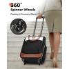 imageMATEIN Underseat Carry On Luggage with 4 Spinner Wheels 16 Inch Rolling Laptop Bag Women Wheeled Briefcase 18x14x8 Personal Item Travel Bag Small Airline Approved Roller Computer Suitcase for Work