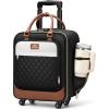 imageMATEIN Underseat Carry On Luggage with 4 Spinner Wheels 16 Inch Rolling Laptop Bag Women Wheeled Briefcase 18x14x8 Personal Item Travel Bag Small Airline Approved Roller Computer Suitcase for Work