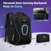imageMATEIN Protective Gaming Backpack for Men 17 Inch Gaming Laptop Backpack Set 2pcs Includes Tech Pouch AntiTheft Personal Item Travel Computer Bag with USB C Port Gamer Gifts for Men with Gifts Tag
