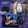 imageMATEIN Protective Gaming Backpack for Men 17 Inch Gaming Laptop Backpack Set 2pcs Includes Tech Pouch AntiTheft Personal Item Travel Computer Bag with USB C Port Gamer Gifts for Men with Gifts Tag