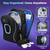 imageMATEIN Protective Gaming Backpack for Men 17 Inch Gaming Laptop Backpack Set 2pcs Includes Tech Pouch AntiTheft Personal Item Travel Computer Bag with USB C Port Gamer Gifts for Men with Gifts Tag