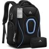 imageMATEIN Protective Gaming Backpack for Men 17 Inch Gaming Laptop Backpack Set 2pcs Includes Tech Pouch AntiTheft Personal Item Travel Computer Bag with USB C Port Gamer Gifts for Men with Gifts Tag